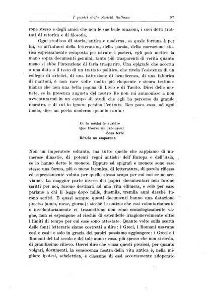 Atene e Roma bullettino della società italiana della diffusione e l'incoraggiamento degli studi classici