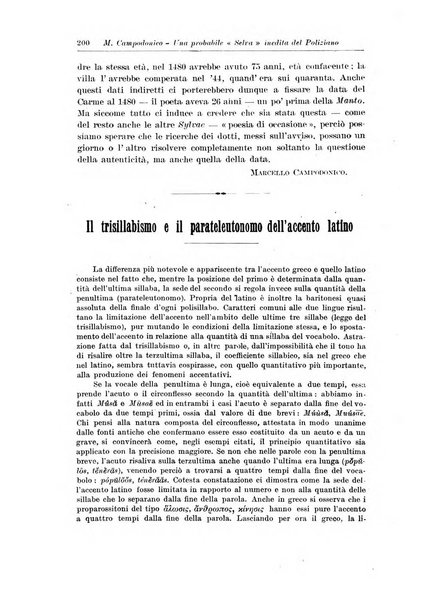 Atene e Roma bullettino della società italiana della diffusione e l'incoraggiamento degli studi classici