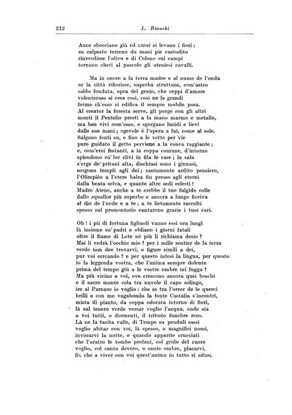 Atene e Roma bullettino della società italiana della diffusione e l'incoraggiamento degli studi classici