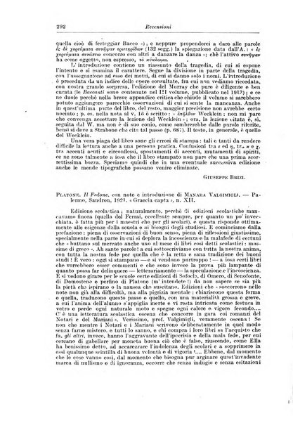 Atene e Roma bullettino della società italiana della diffusione e l'incoraggiamento degli studi classici