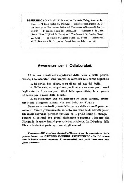 Atene e Roma bullettino della società italiana della diffusione e l'incoraggiamento degli studi classici