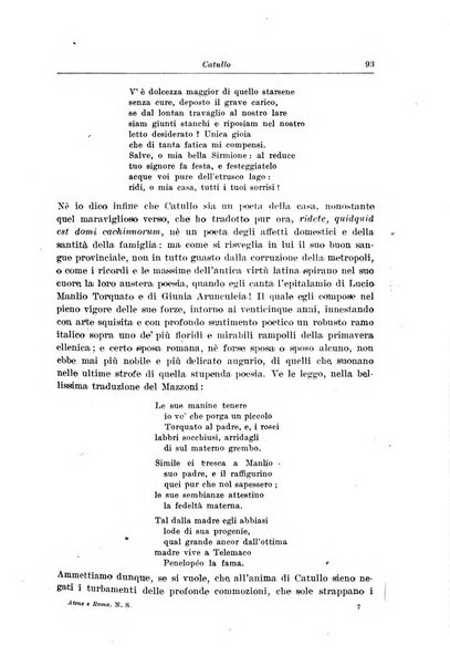 Atene e Roma bullettino della società italiana della diffusione e l'incoraggiamento degli studi classici