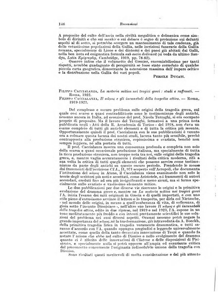 Atene e Roma bullettino della società italiana della diffusione e l'incoraggiamento degli studi classici