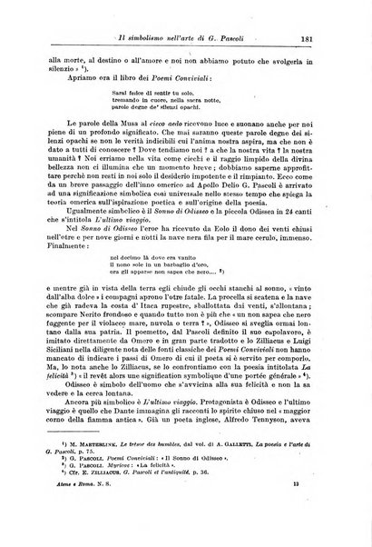 Atene e Roma bullettino della società italiana della diffusione e l'incoraggiamento degli studi classici