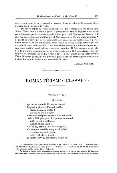 Atene e Roma bullettino della società italiana della diffusione e l'incoraggiamento degli studi classici