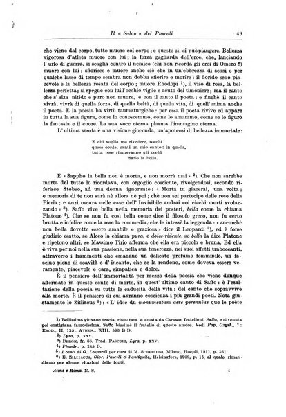 Atene e Roma bullettino della società italiana della diffusione e l'incoraggiamento degli studi classici