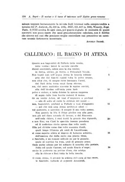 Atene e Roma bullettino della società italiana della diffusione e l'incoraggiamento degli studi classici