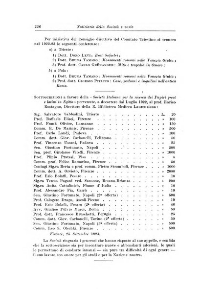 Atene e Roma bullettino della società italiana della diffusione e l'incoraggiamento degli studi classici