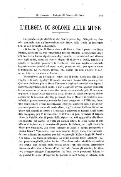 Atene e Roma bullettino della società italiana della diffusione e l'incoraggiamento degli studi classici