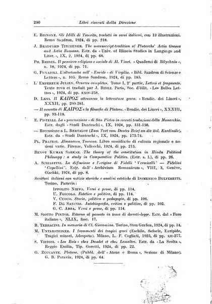 Atene e Roma bullettino della società italiana della diffusione e l'incoraggiamento degli studi classici