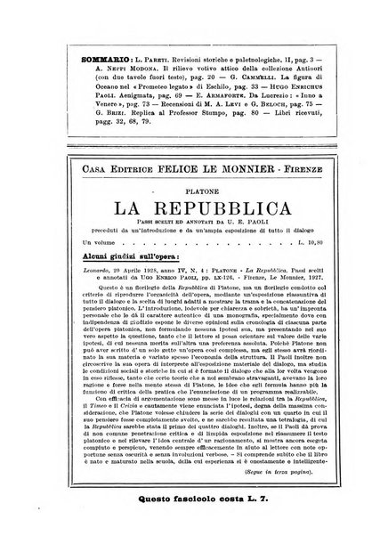 Atene e Roma bullettino della società italiana della diffusione e l'incoraggiamento degli studi classici