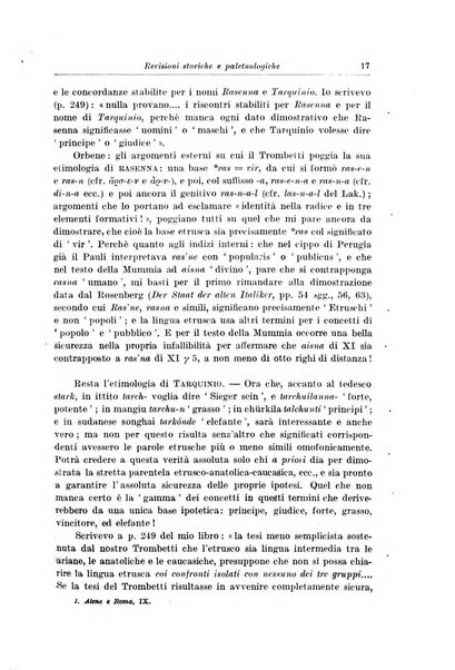 Atene e Roma bullettino della società italiana della diffusione e l'incoraggiamento degli studi classici