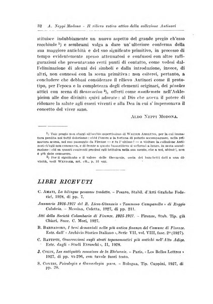 Atene e Roma bullettino della società italiana della diffusione e l'incoraggiamento degli studi classici