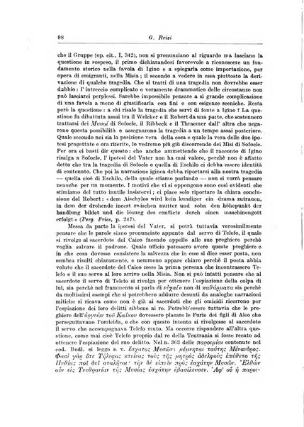 Atene e Roma bullettino della società italiana della diffusione e l'incoraggiamento degli studi classici