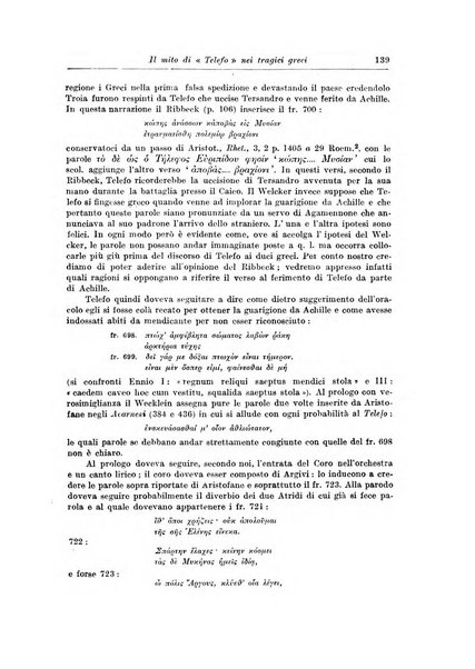 Atene e Roma bullettino della società italiana della diffusione e l'incoraggiamento degli studi classici