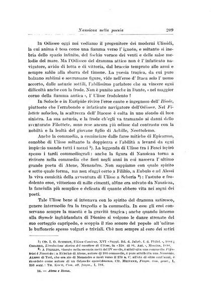 Atene e Roma bullettino della società italiana della diffusione e l'incoraggiamento degli studi classici