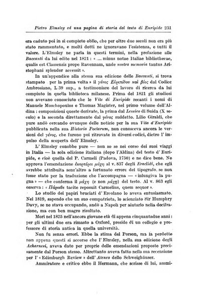 Atene e Roma bullettino della società italiana della diffusione e l'incoraggiamento degli studi classici