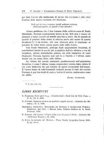 Atene e Roma bullettino della società italiana della diffusione e l'incoraggiamento degli studi classici