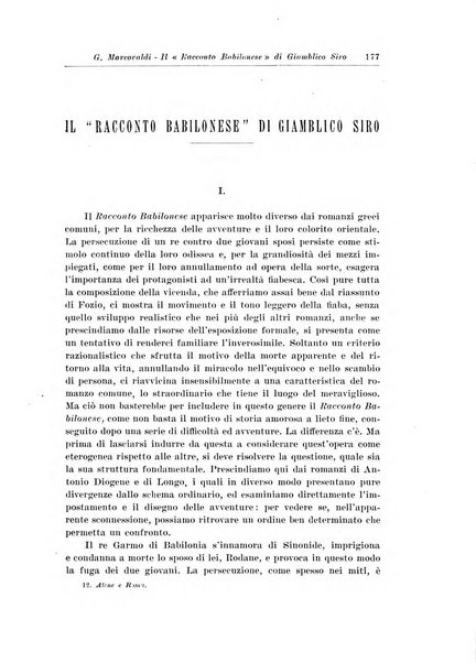 Atene e Roma bullettino della società italiana della diffusione e l'incoraggiamento degli studi classici