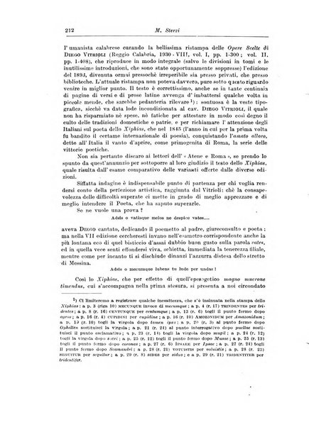 Atene e Roma bullettino della società italiana della diffusione e l'incoraggiamento degli studi classici