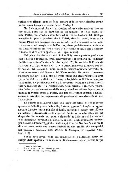 Atene e Roma bullettino della società italiana della diffusione e l'incoraggiamento degli studi classici