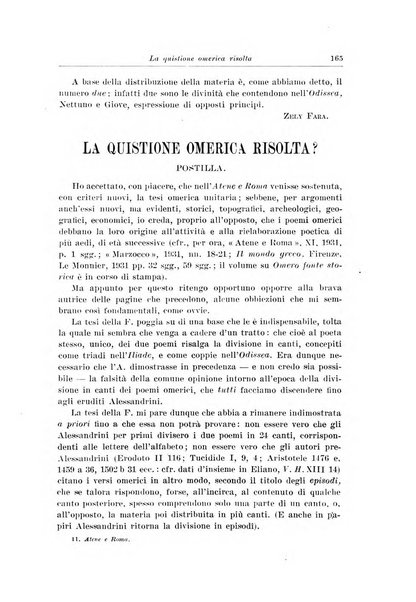 Atene e Roma bullettino della società italiana della diffusione e l'incoraggiamento degli studi classici