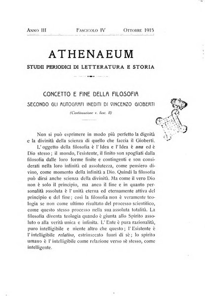 Athenaeum studi periodici di letteratura e storia