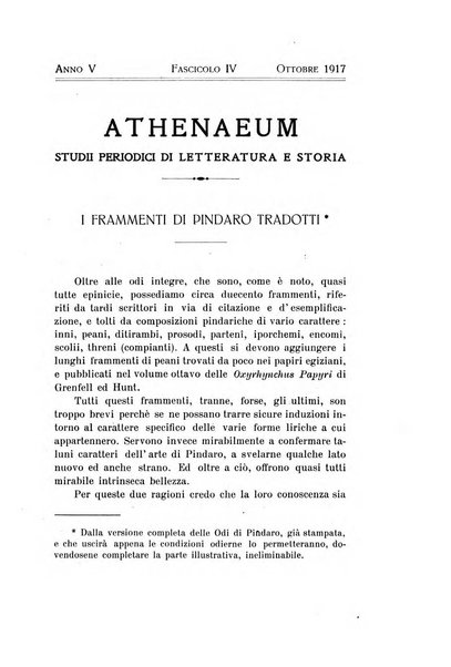 Athenaeum studi periodici di letteratura e storia