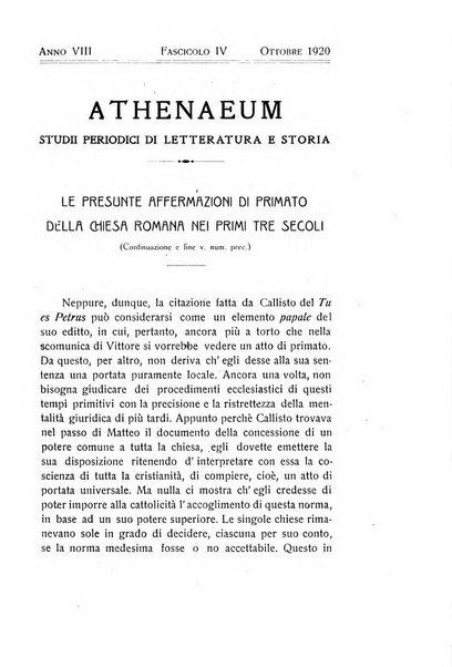 Athenaeum studi periodici di letteratura e storia