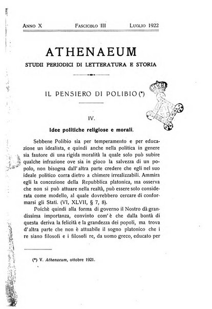 Athenaeum studi periodici di letteratura e storia