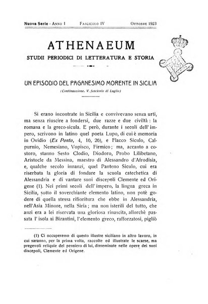 Athenaeum studi periodici di letteratura e storia