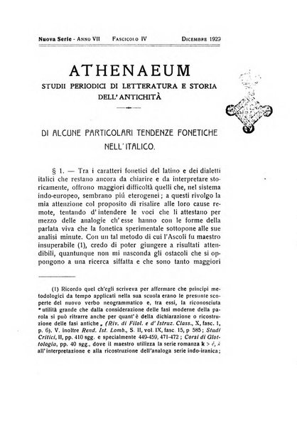 Athenaeum studi periodici di letteratura e storia