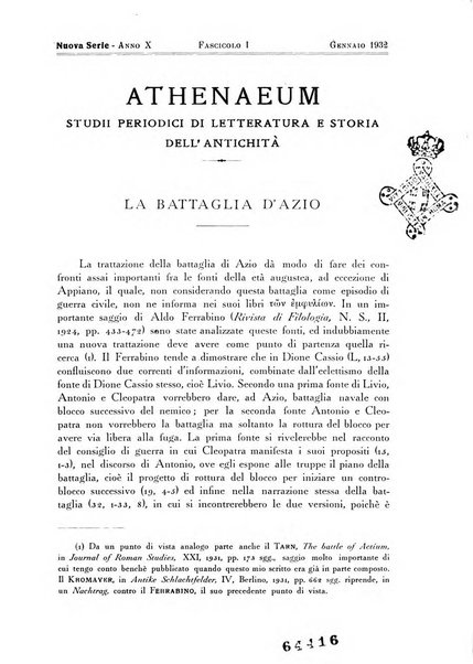 Athenaeum studi periodici di letteratura e storia