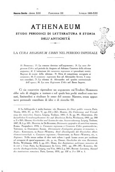 Athenaeum studi periodici di letteratura e storia