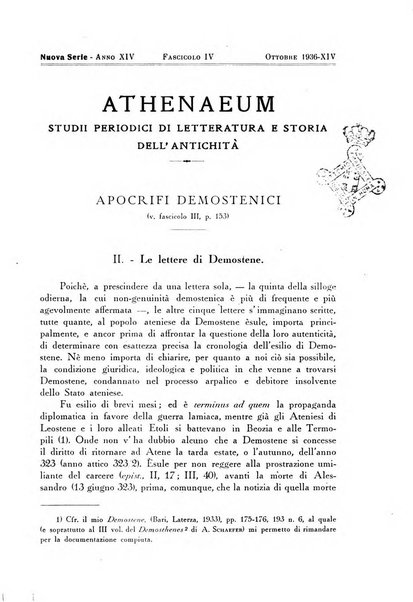 Athenaeum studi periodici di letteratura e storia