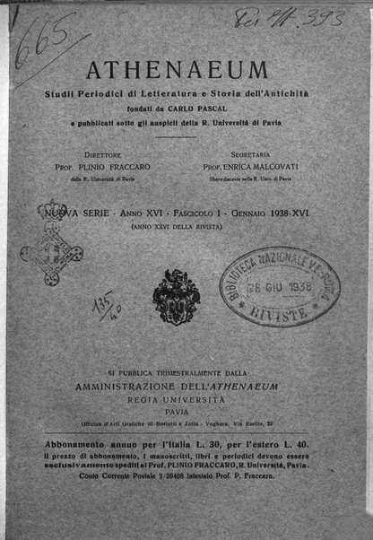 Athenaeum studi periodici di letteratura e storia