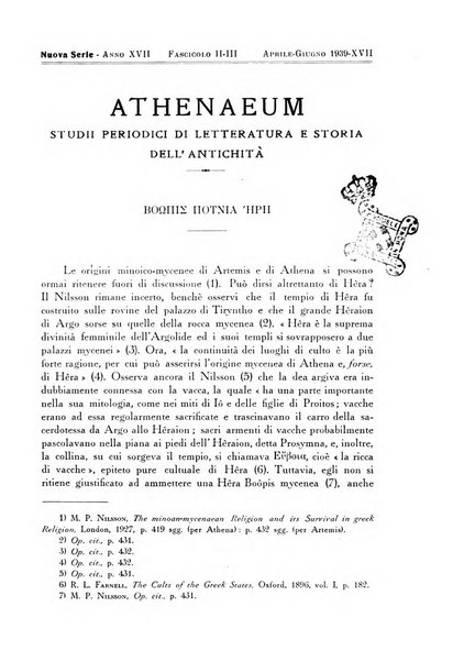 Athenaeum studi periodici di letteratura e storia