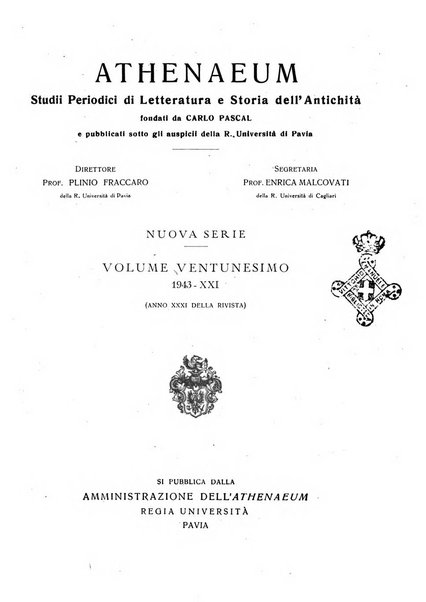 Athenaeum studi periodici di letteratura e storia