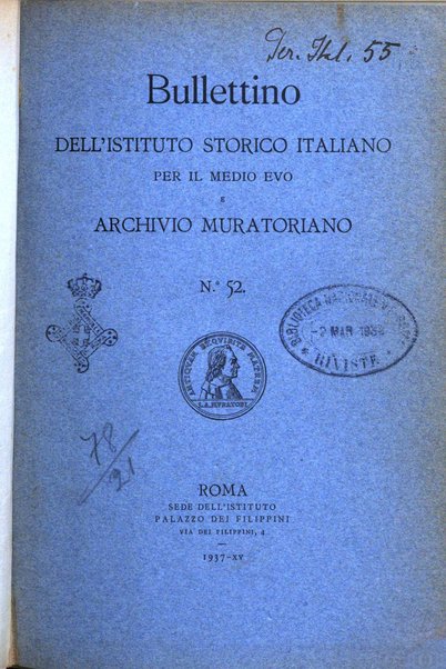 Bullettino dell'Istituto storico italiano per il Medioevo e Archivio muratoriano