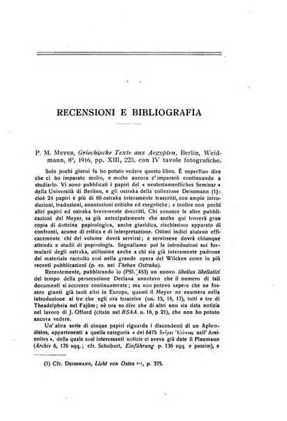 Aegyptus rivista italiana di egittologia e di papirologia