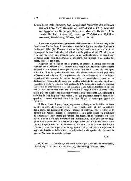 Aegyptus rivista italiana di egittologia e di papirologia