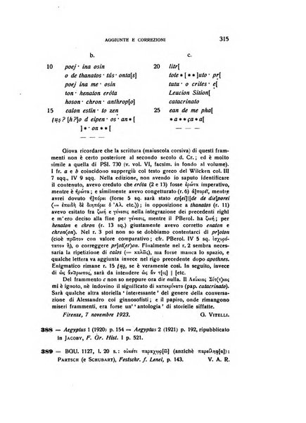 Aegyptus rivista italiana di egittologia e di papirologia