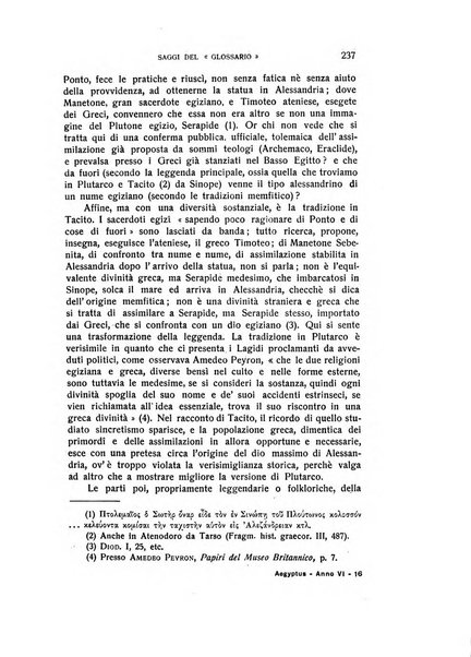 Aegyptus rivista italiana di egittologia e di papirologia