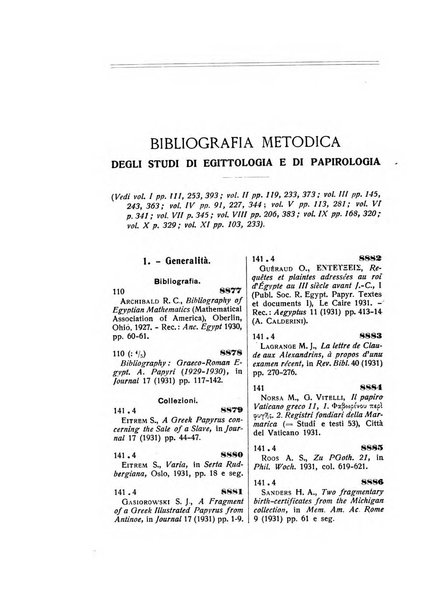 Aegyptus rivista italiana di egittologia e di papirologia