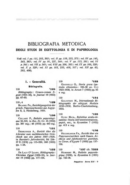 Aegyptus rivista italiana di egittologia e di papirologia