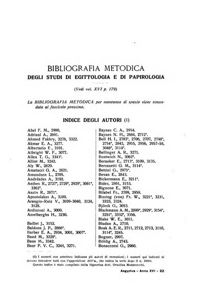 Aegyptus rivista italiana di egittologia e di papirologia