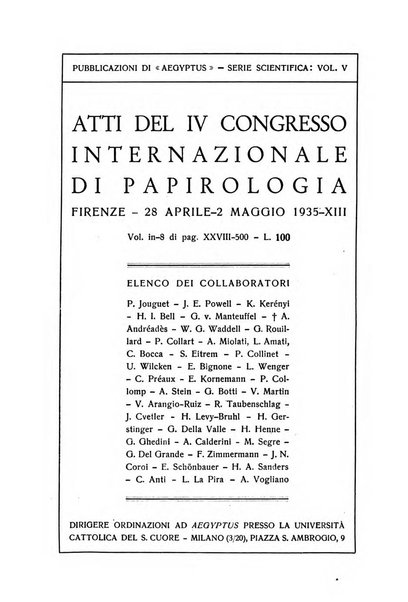 Aegyptus rivista italiana di egittologia e di papirologia