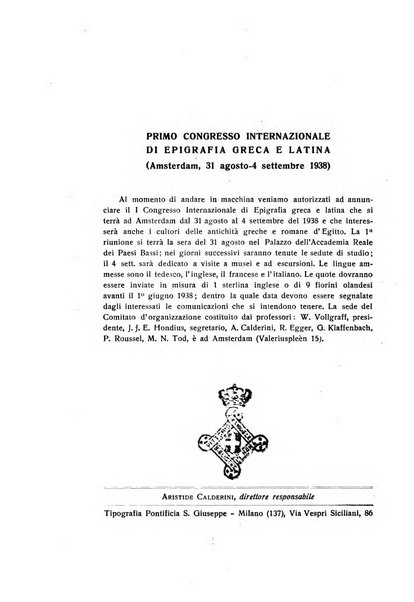 Aegyptus rivista italiana di egittologia e di papirologia