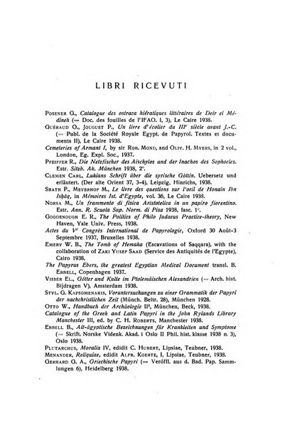 Aegyptus rivista italiana di egittologia e di papirologia