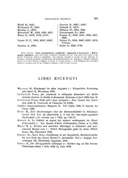 Aegyptus rivista italiana di egittologia e di papirologia